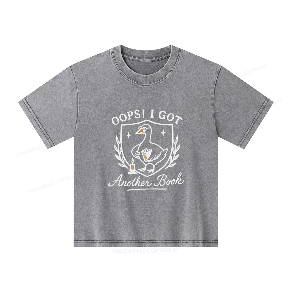 Pagewings Oops I Got Another Book Unisex Kids Washed T-shirt