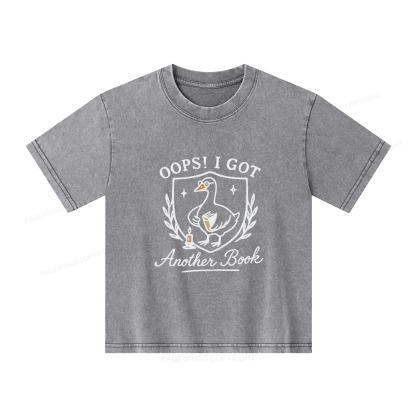 Pagewings Oops I Got Another Book Unisex Kids Washed T-shirt