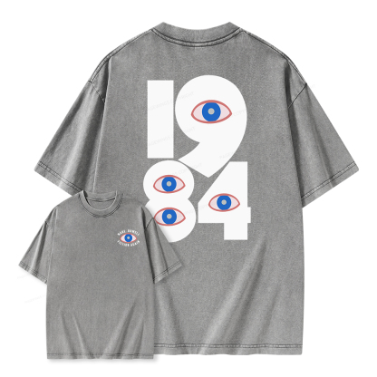 Pagewings 1984 Make Orwell Fiction Again Unisex Washed T-shirt