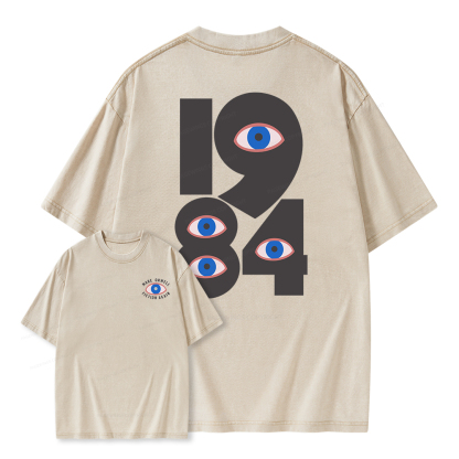 Pagewings 1984 Make Orwell Fiction Again Unisex Washed T-shirt