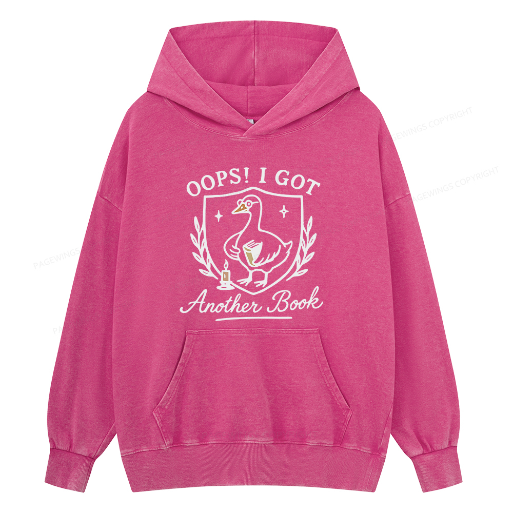 Pagewings Oops I Got Another Book Unisex Washed Hoodie