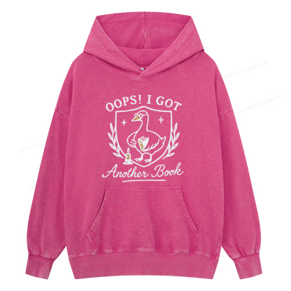 Pagewings Oops I Got Another Book Unisex Washed Hoodie
