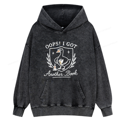 Pagewings Oops I Got Another Book Unisex Washed Hoodie