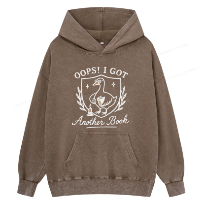 Pagewings Oops I Got Another Book Unisex Washed Hoodie