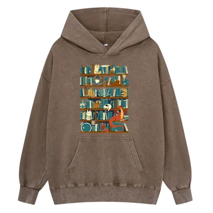 Pagewings Library of the Ring Unisex Washed Hoodie