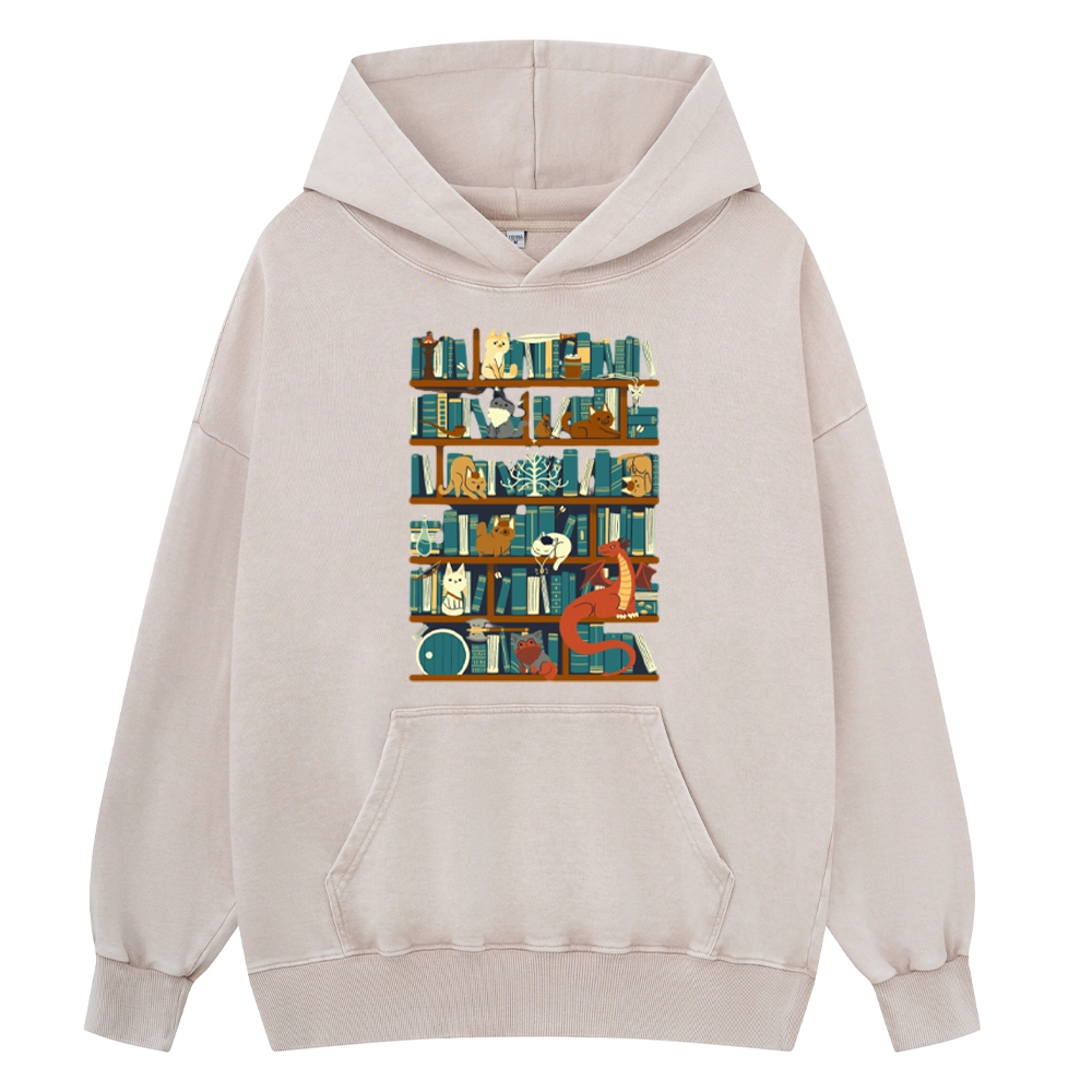 Pagewings Library of the Ring Unisex Washed Hoodie