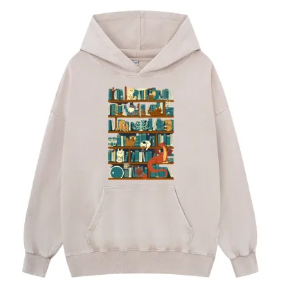 Pagewings Library of the Ring Unisex Washed Hoodie