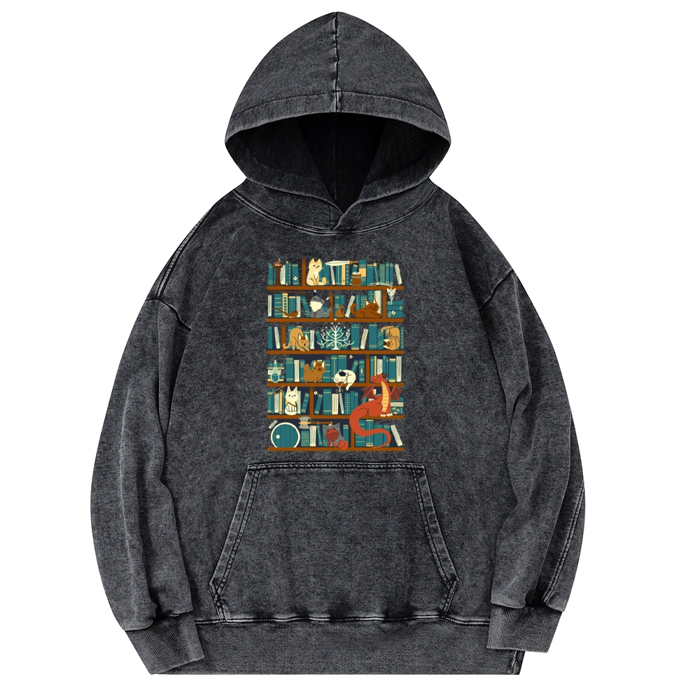 Pagewings Library of the Ring Unisex Washed Hoodie