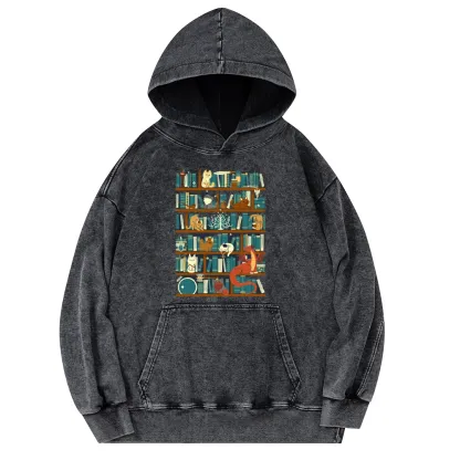Pagewings Library of the Ring Unisex Washed Hoodie