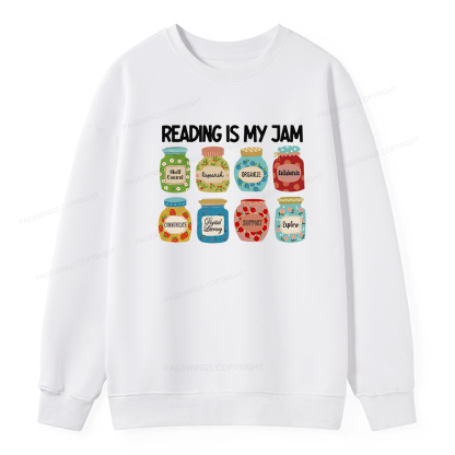 Pagewings Reading is My Jam Bookworm Unisex Classic Sweatshirt