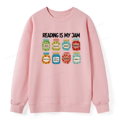 Pagewings Reading is My Jam Bookworm Unisex Classic Sweatshirt