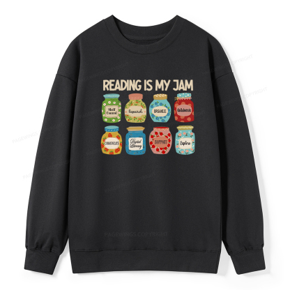 Pagewings Reading is My Jam Bookworm Unisex Classic Sweatshirt