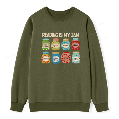 Pagewings Reading is My Jam Bookworm Unisex Classic Sweatshirt