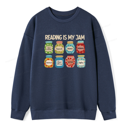 Pagewings Reading is My Jam Bookworm Unisex Classic Sweatshirt