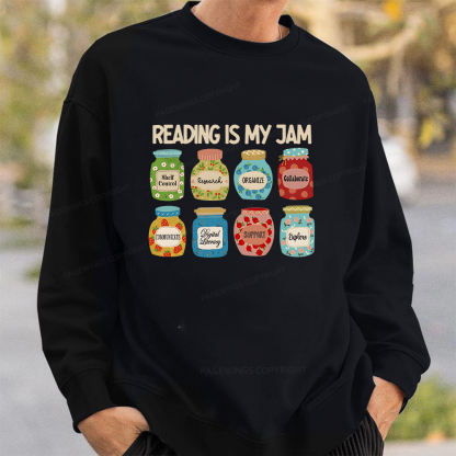 Pagewings Reading is My Jam Bookworm Unisex Classic Sweatshirt