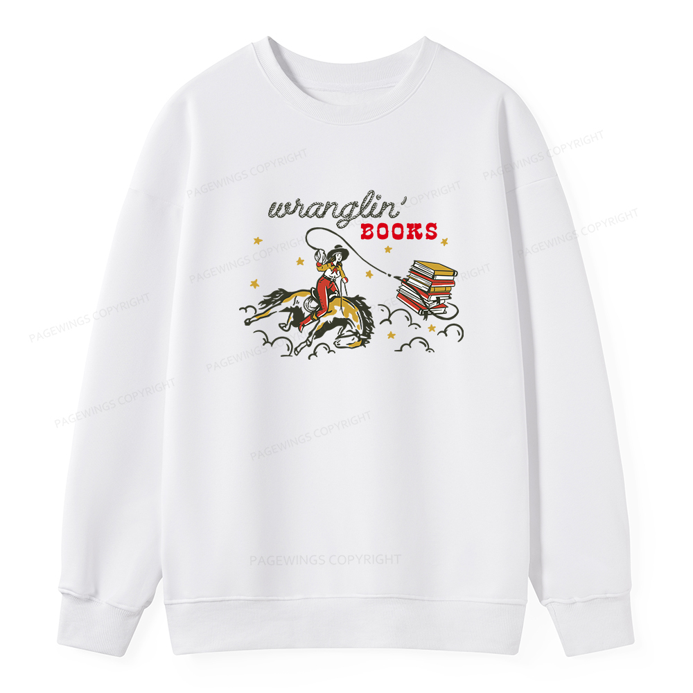 Pagewings Wranglin' Books Unisex Classic Sweatshirt