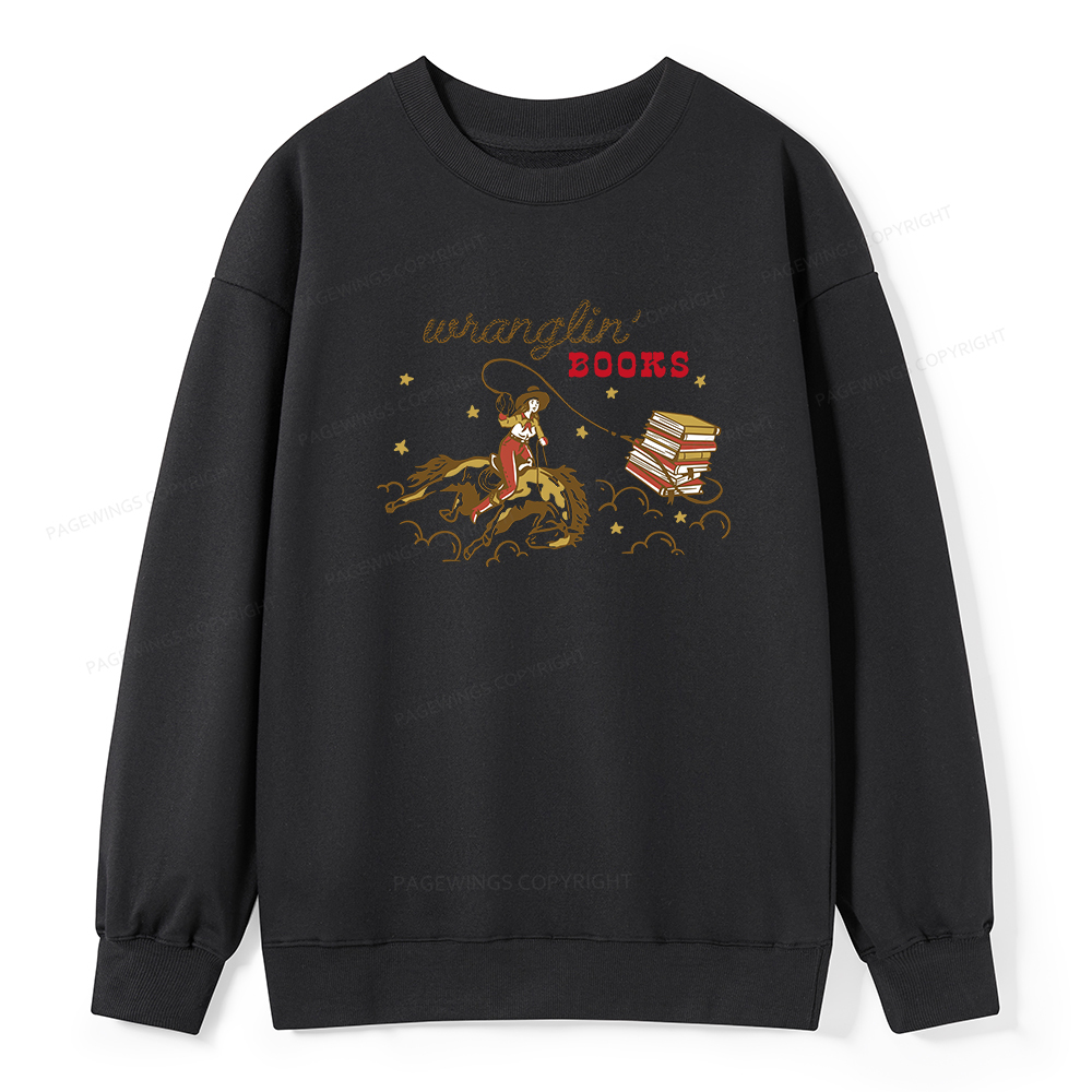 Pagewings Wranglin' Books Unisex Classic Sweatshirt