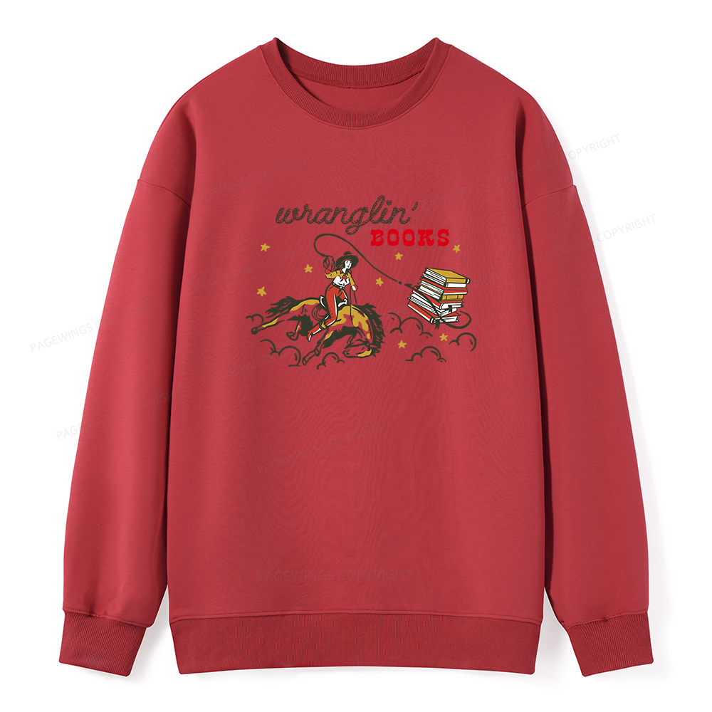 Pagewings Wranglin' Books Unisex Classic Sweatshirt