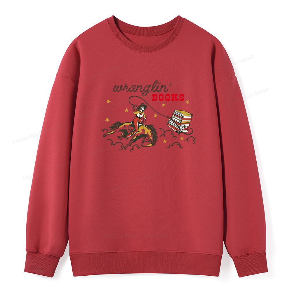 Pagewings Wranglin' Books Unisex Classic Sweatshirt