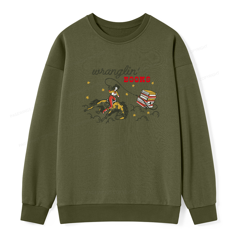 Pagewings Wranglin' Books Unisex Classic Sweatshirt