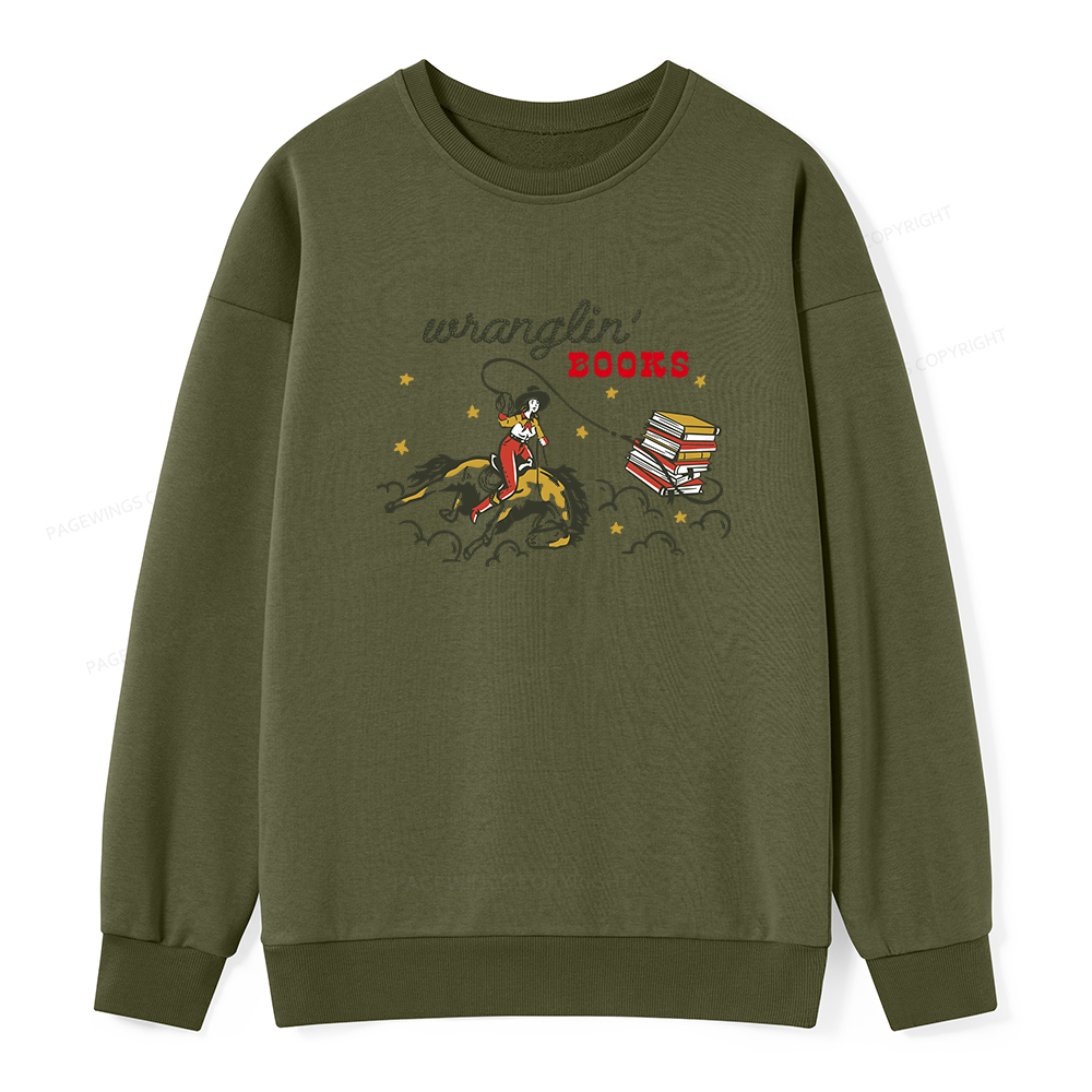 Pagewings Wranglin' Books Unisex Classic Sweatshirt
