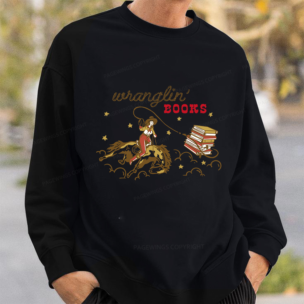 Pagewings Wranglin' Books Unisex Classic Sweatshirt