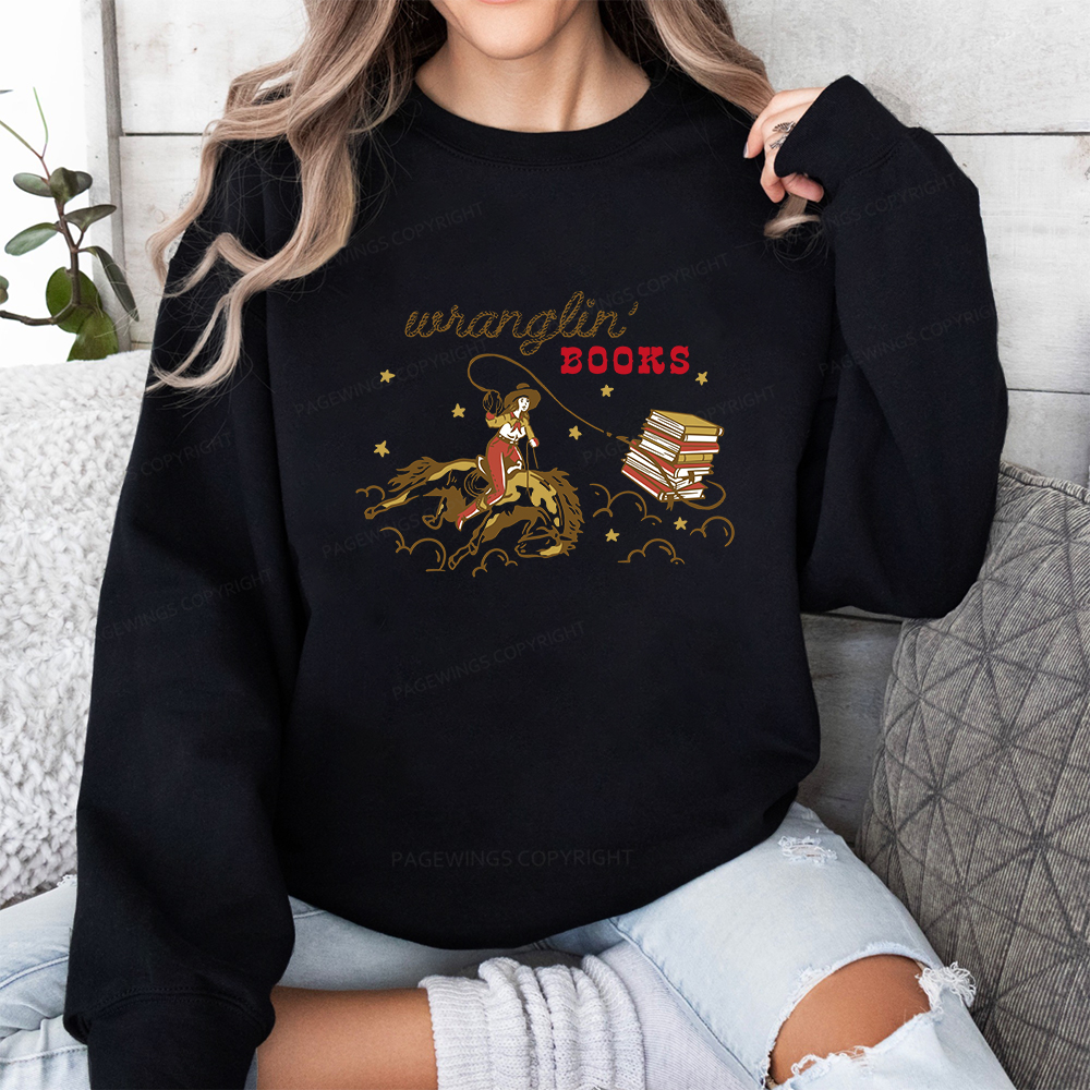 Pagewings Wranglin' Books Unisex Classic Sweatshirt