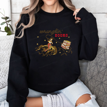 Pagewings Wranglin' Books Unisex Classic Sweatshirt