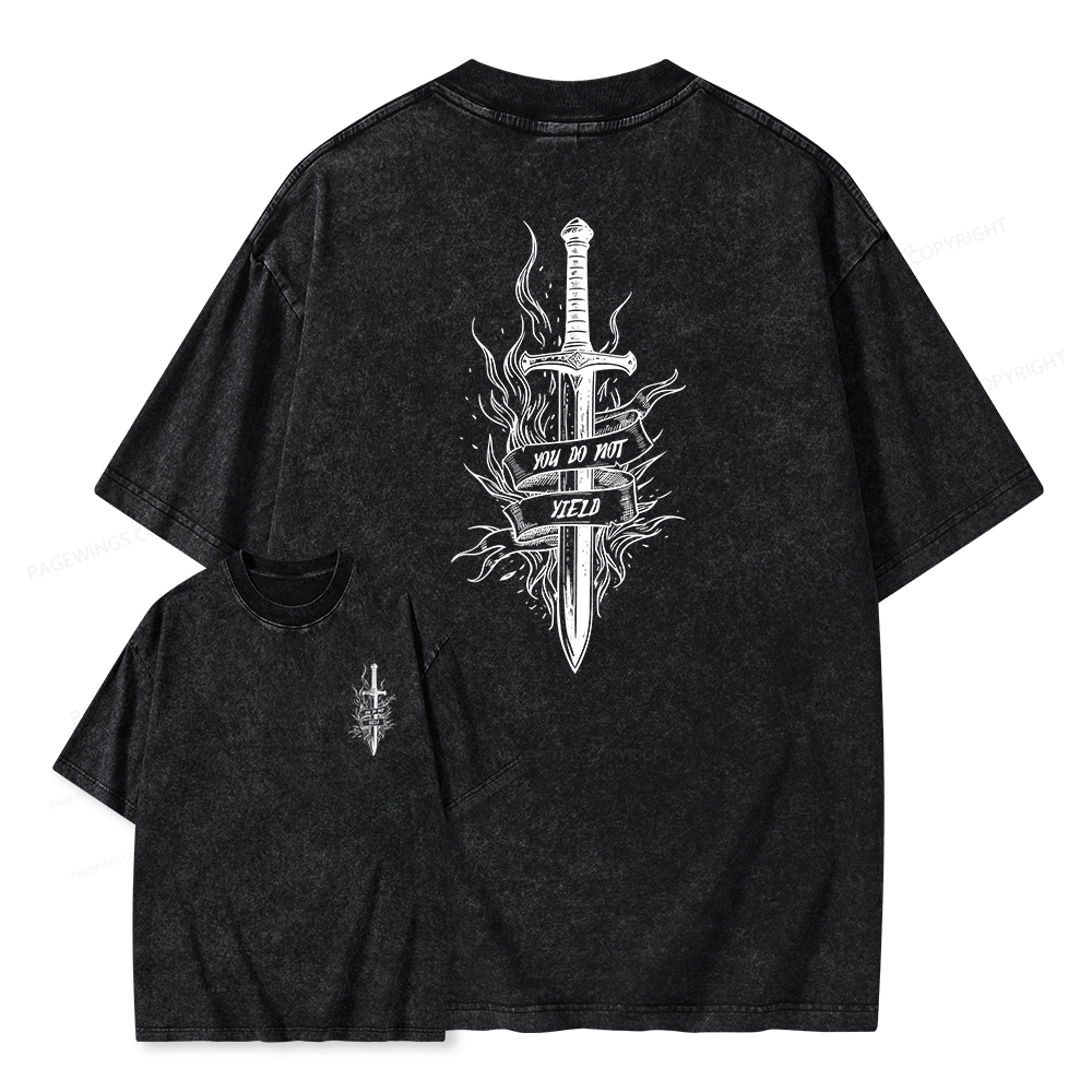 Pagewings You do Not Yield Unisex Washed T-shirt