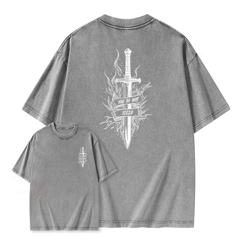 Pagewings You do Not Yield Unisex Washed T-shirt
