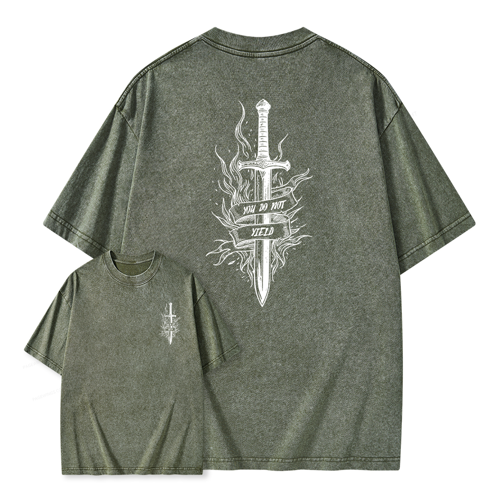 Pagewings You do Not Yield Unisex Washed T-shirt