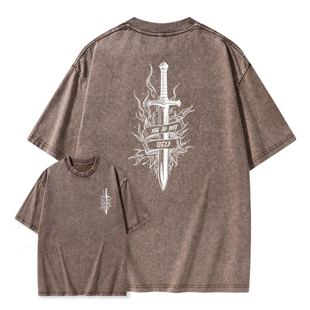 Pagewings You do Not Yield Unisex Washed T-shirt