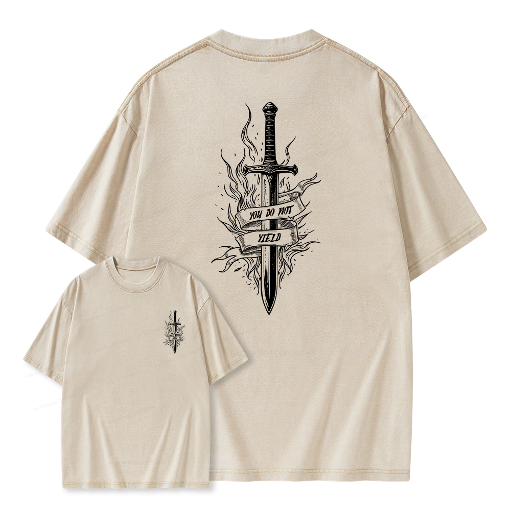 Pagewings You do Not Yield Unisex Washed T-shirt