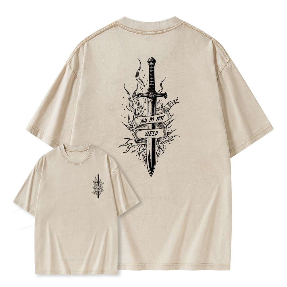 Pagewings You do Not Yield Unisex Washed T-shirt