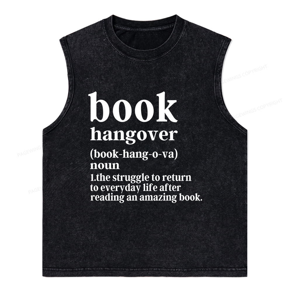 Pagewings Book Hangover Unisex Washed Tank Top