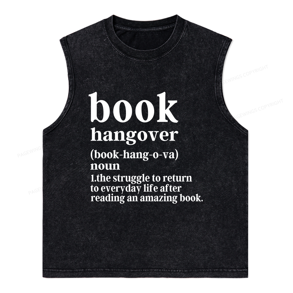 Pagewings Book Hangover Unisex Washed Tank Top