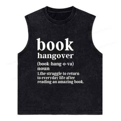Pagewings Book Hangover Unisex Washed Tank Top