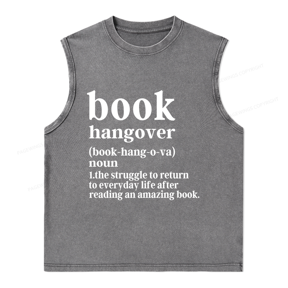 Pagewings Book Hangover Unisex Washed Tank Top