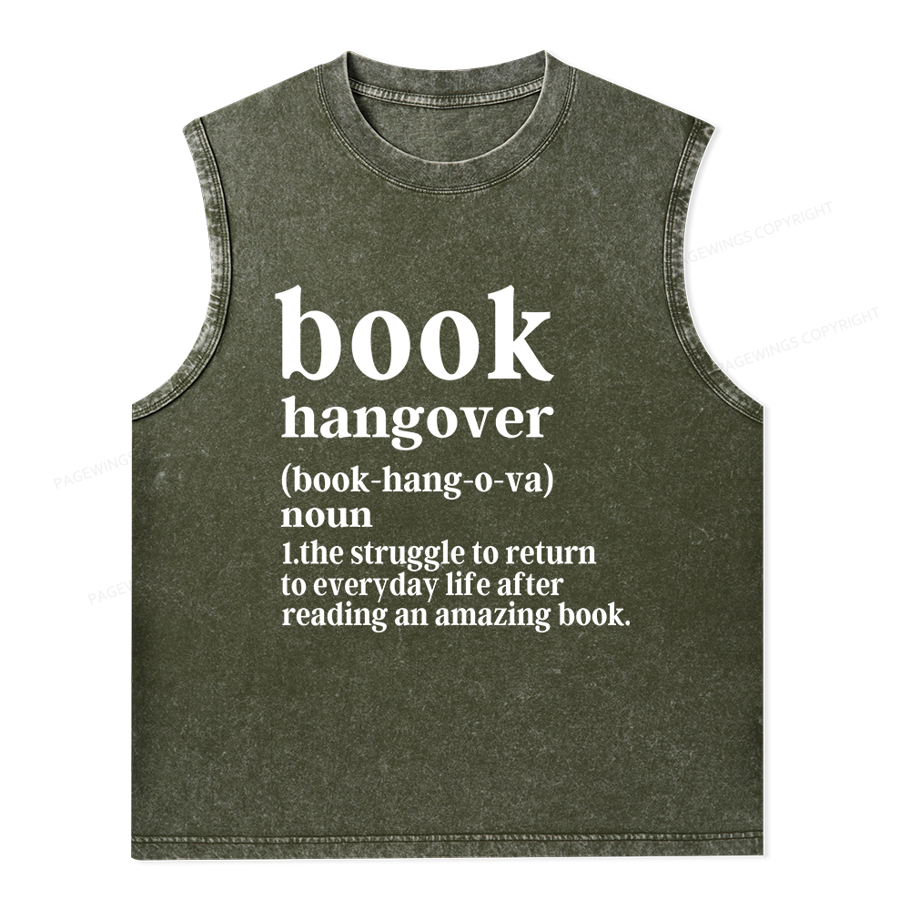 Pagewings Book Hangover Unisex Washed Tank Top
