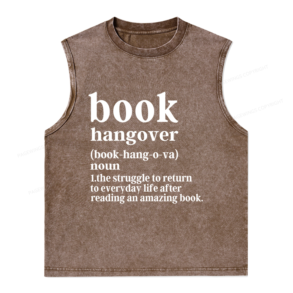 Pagewings Book Hangover Unisex Washed Tank Top