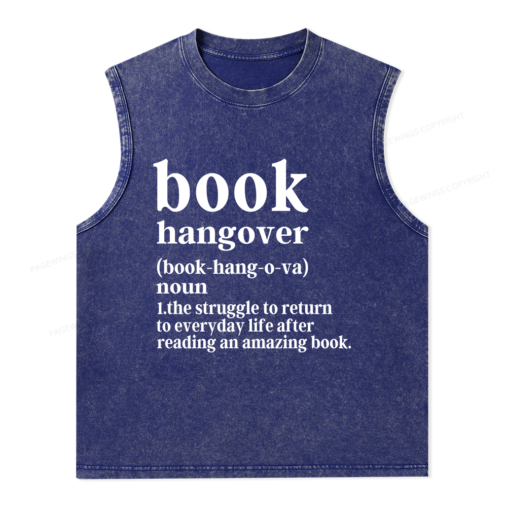 Pagewings Book Hangover Unisex Washed Tank Top