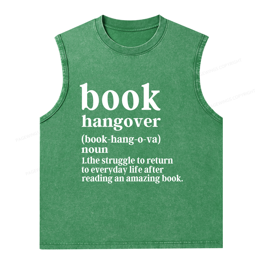 Pagewings Book Hangover Unisex Washed Tank Top