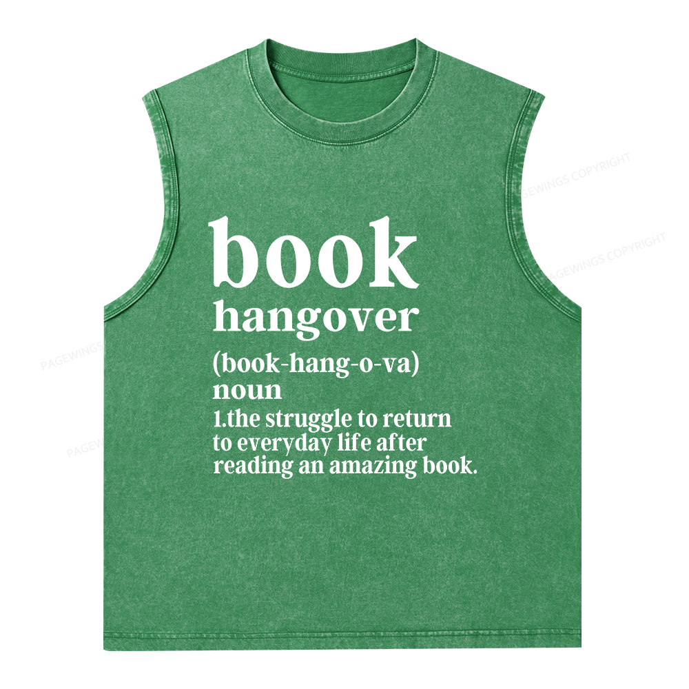 Pagewings Book Hangover Unisex Washed Tank Top