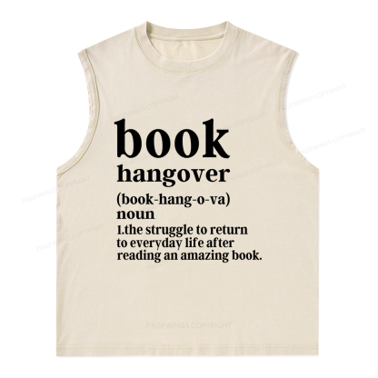 Pagewings Book Hangover Unisex Washed Tank Top