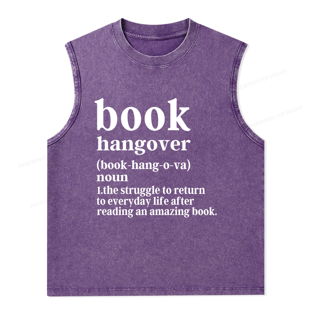 Pagewings Book Hangover Unisex Washed Tank Top