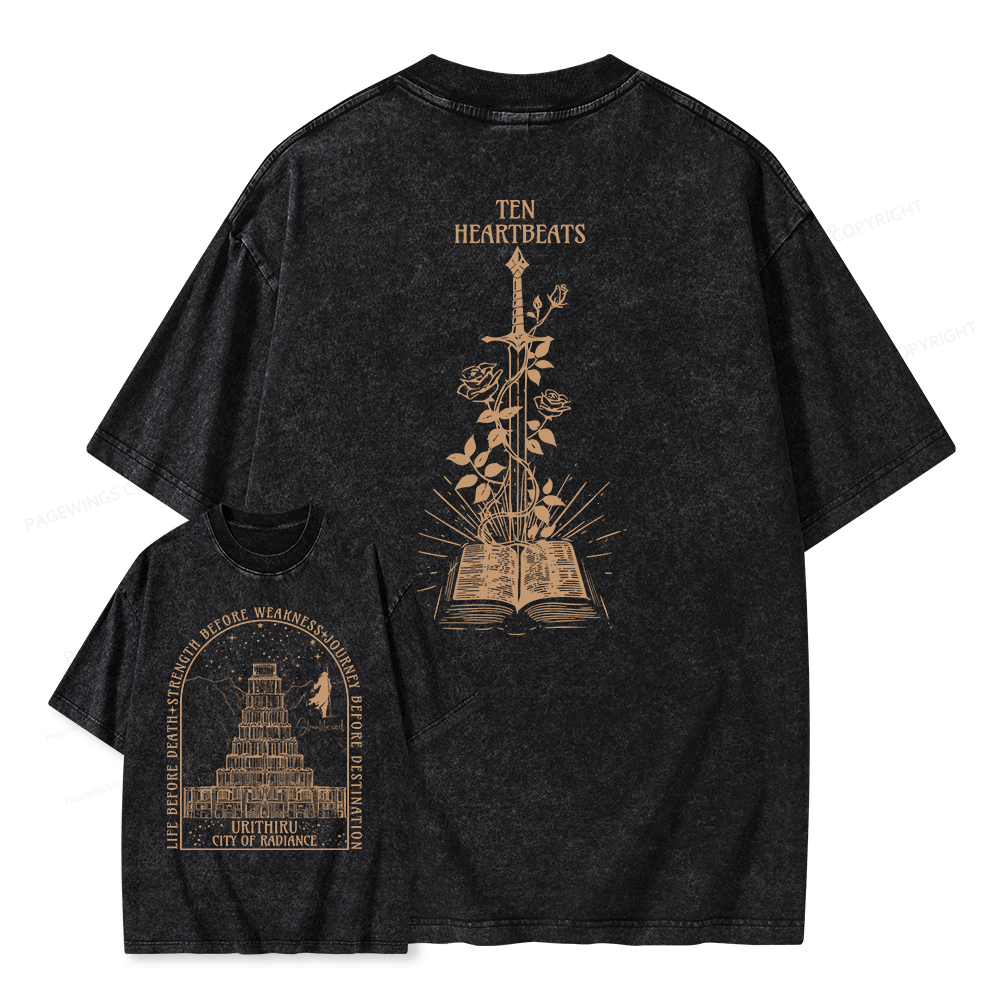 Pagewings Life Before Death  Strength Before Weakness Unisex Washed T-shirt