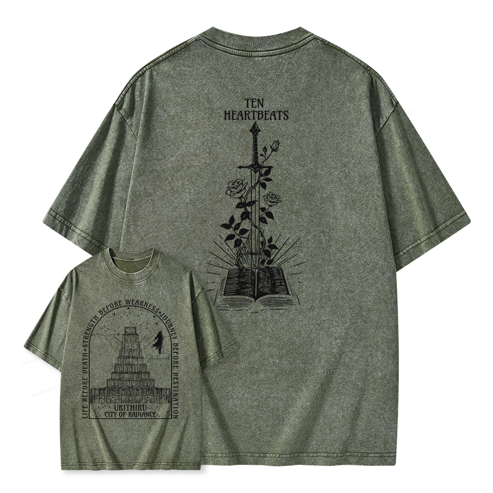 Pagewings Life Before Death Strength Before Weakness Unisex Washed T-s