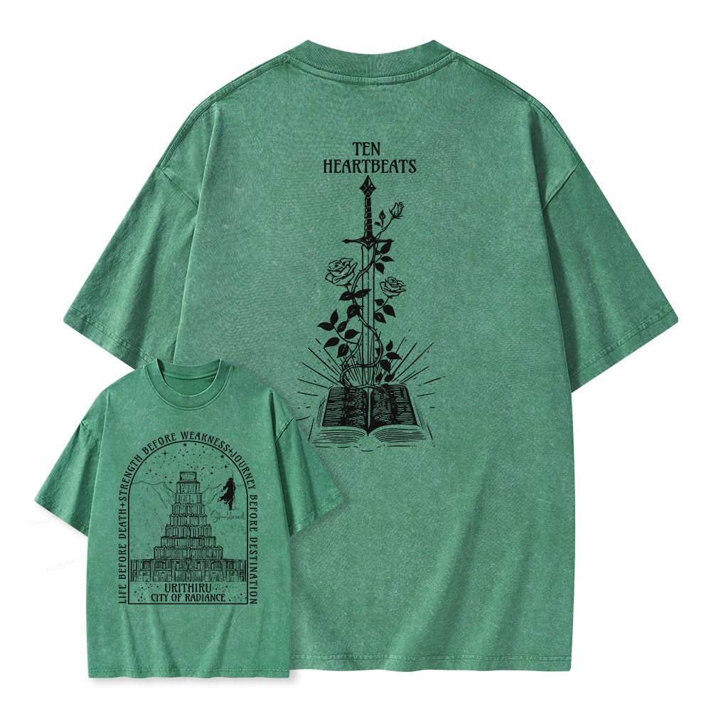 Pagewings Life Before Death  Strength Before Weakness Unisex Washed T-shirt