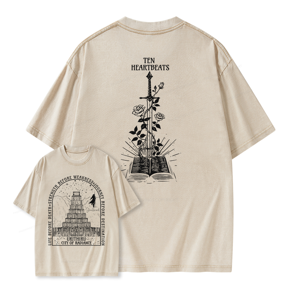 Pagewings Life Before Death  Strength Before Weakness Unisex Washed T-shirt