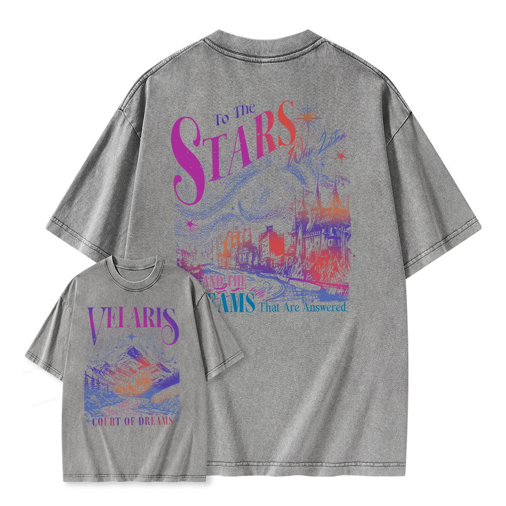 Pagewings  Velaris City Of Starlight Unisex Washed T-shirt